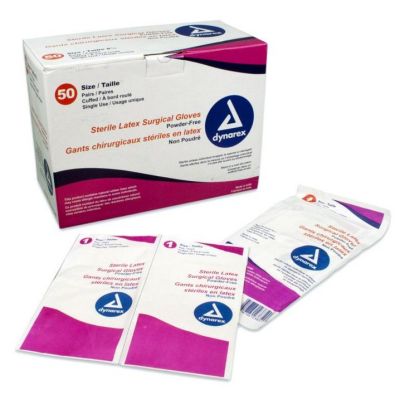 GLOVE, SURG LTX 7.5 STR2 TXT (50PR/BX 4BX/CS)