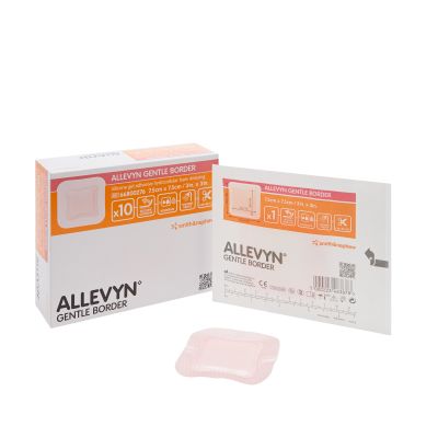 Allevyn Gentle Border Silicone Foam Dressing, 3 x 3 Inch