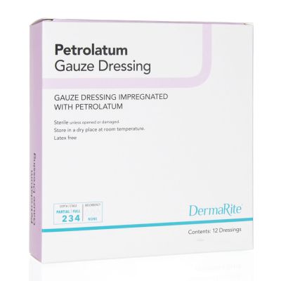 DermaRite® Petrolatum Impregnated Dressing, 1 x 8 Inch