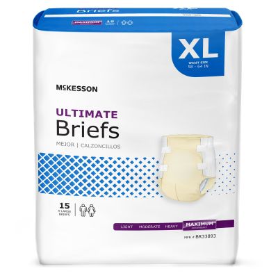 McKesson Ultimate Heavy Absorbency Incontinence Brief, Extra Large