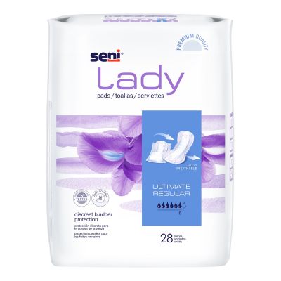Seni® Lady Ultimate Absorbency Bladder Control Pads, Regular