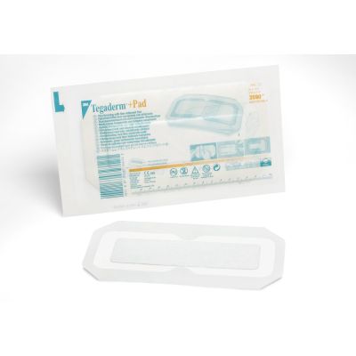 3M™ Tegaderm™ Transparent Film Dressing with Pad, 3-1/2 x 8 Inch