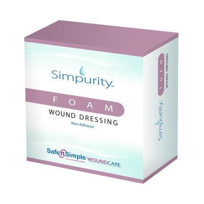 Simpurity™ Nonadhesive without Border Foam Dressing, 2 x 2 Inch