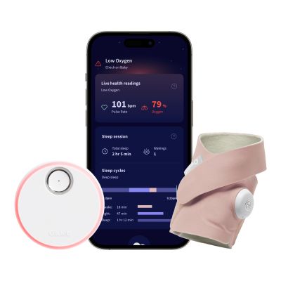 MONITOR, BABY DREAM SOCK W/HEALTH READING/NOTIFICATION ROSE