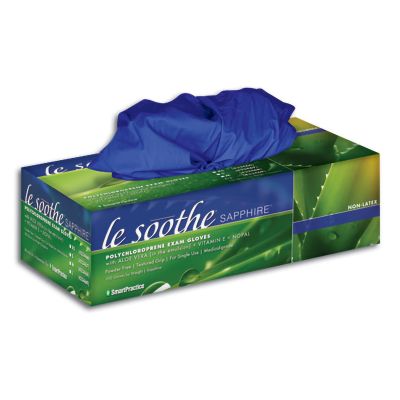 Le Soothe® Sapphire™ Polychloroprene Exam Glove, Medium, Blue