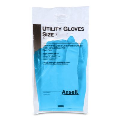 Ansell Latex/Nitrile Utility Glove, Large, Blue