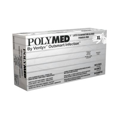 Polymed® Latex Exam Glove, Extra Large, Ivory