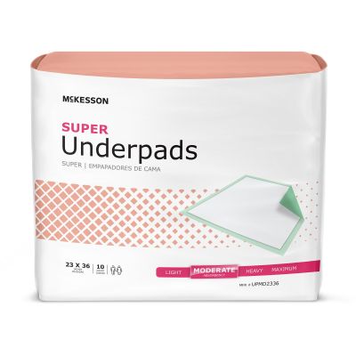 McKesson Super Moderate Absorbency Underpad, 23 x 36 Inch - 150 ct.