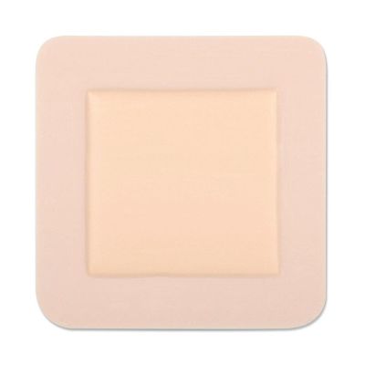 Optifoam® Adhesive with Border Foam Dressing, 4 x 4 Inch
