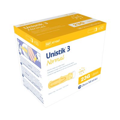 Unistik® 3 Normal Safety Lancet, 23 Gauge, 50 ct.