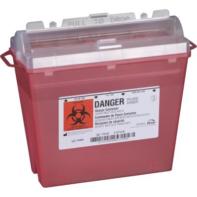 CONTAINER, SHARPS RED 5QT (32/CS)