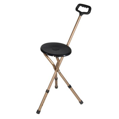 drive™ Aluminum Seat Cane, 34 – 38 Inch Height