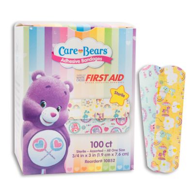 American® White Cross Stat Strip® Kid Design Care Bears™ Adhesive Strips