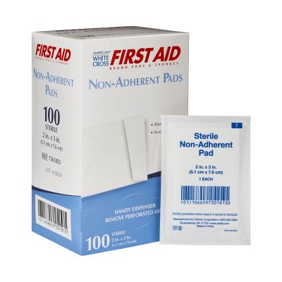 American® White Cross Nonadherent Dressing, 2 x 3 Inch