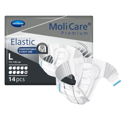 MoliCare® Premium Elastic 10 Drop Absorbency Incontinence Briefs, Large