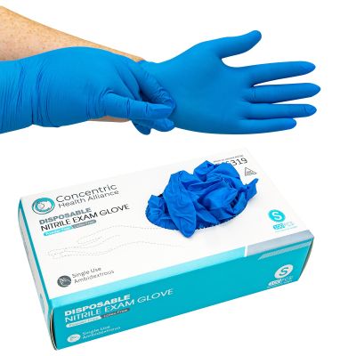 Huayuan Nitrile Exam Glove, Small, Blue
