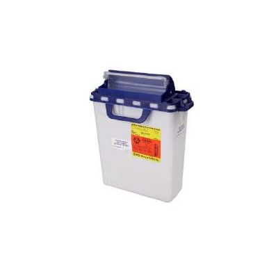 CONTAINER, SHARPS PHARMA WHT/BLU 3GL COUNT LID (10/CS)