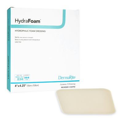 HydraFoam™ Nonadhesive Foam Dressing, 4 x 4¼ Inch