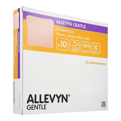 Allevyn Gentle Border Silicone Foam Dressing, 8 x 8 Inch