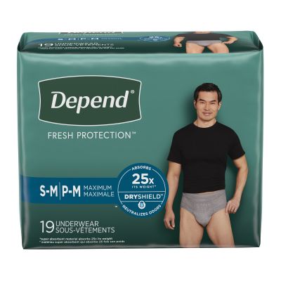 Depend® Fresh Protection™ Men's Maximum Absorbency Underwear, Small/Medium
