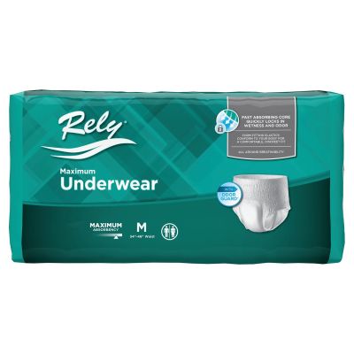 UNDERWEAR, RELY MAXIMUM PROT MAXIMUM PROT MED (20/BG 4BG/CS)
