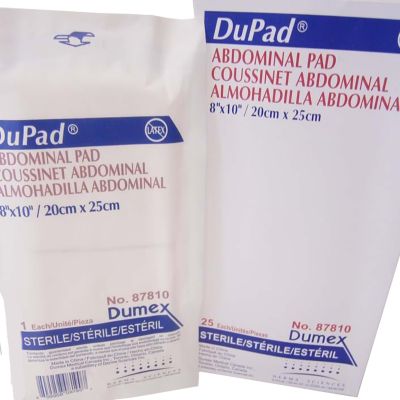 DuPad® Sterile Abdominal Pad, 8 x 10 Inch, 1-Ply