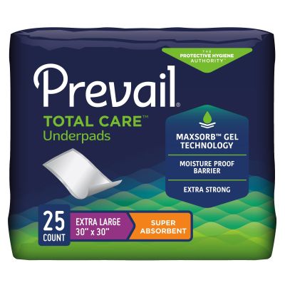 Prevail® Total Care™ Heavy Absorbency Underpad, 30x 36 Inch