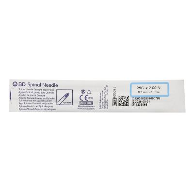 Spinal Needle BD™ Quincke Style 25 Gauge 2 Inch Sterile