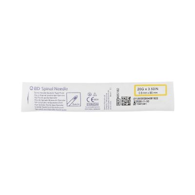 Spinal Needle BD™ Quincke Style 20 Gauge 3-1/2 Inch Sterile