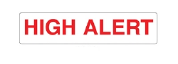 Pre-Printed Label Indeed Caution Label White Paper HighAlert Red Alert Label 3/8 X 1-5/8 Inch