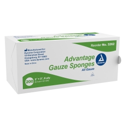 Gauze Sponge Advantage 2 X 2 Inch 8-Ply NonSterile 200 per Pack