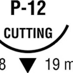 Absorbable Suture with Needle Biosyn™ Polyester P-12 3/8 Circle Precision Reverse Cutting Needle Size 3-0 Monofilament