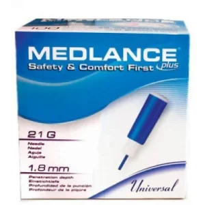 Safety Lancet Medlance® Plus 25 Gauge Retractable Pressure Activated Finger